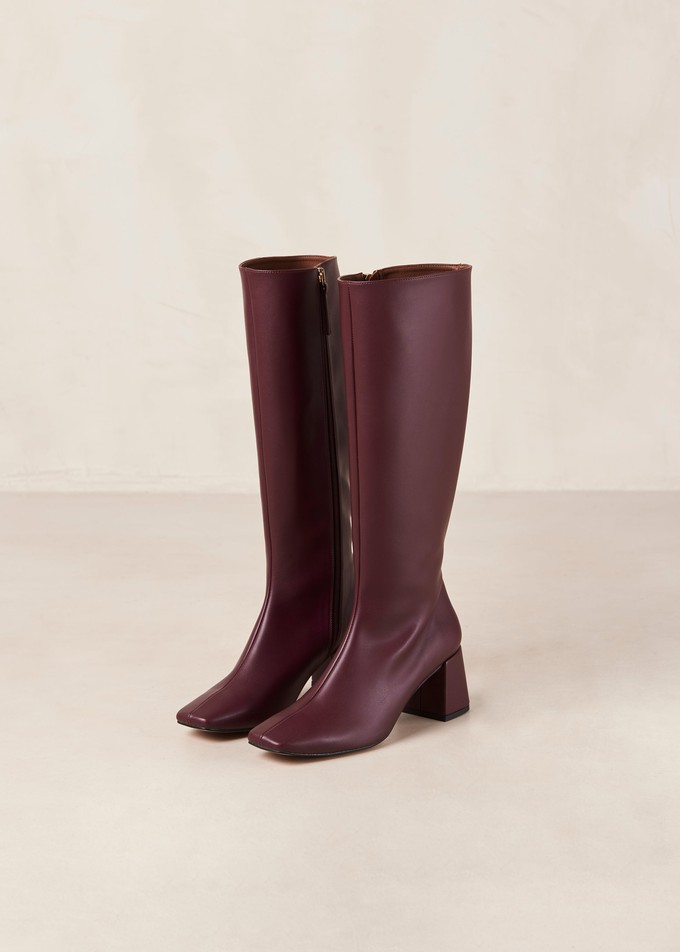 Chalk Beet Vegan Leather Boots from Alohas