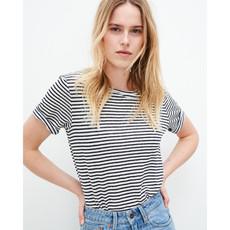 Olivia striped t-shirt - white indigo via Brand Mission