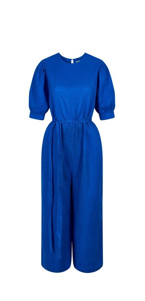 FAYE Organic Linen Jumpsuit Blue from KOMODO