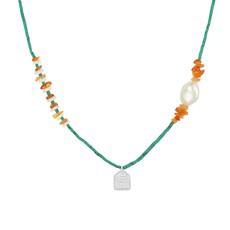 Beaded Kesari Necklace Silver via Loft & Daughter