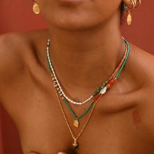 Beaded Kesari Necklace Silver from Loft & Daughter