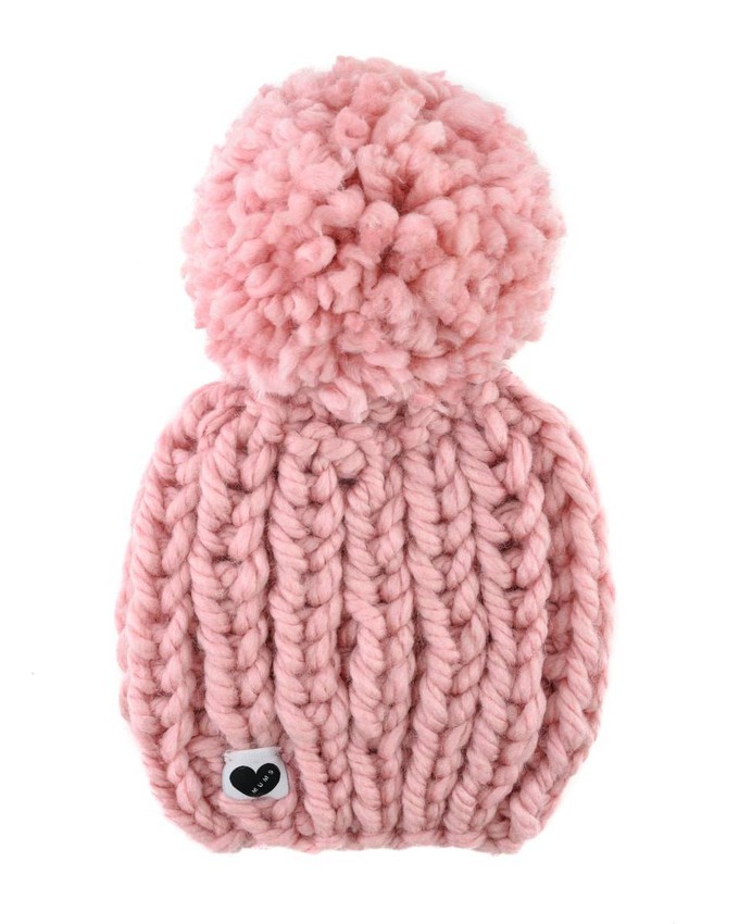 Ribbed PomPom Beanie - Pink from Urbankissed