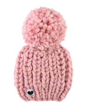 Ribbed PomPom Beanie - Pink from Urbankissed