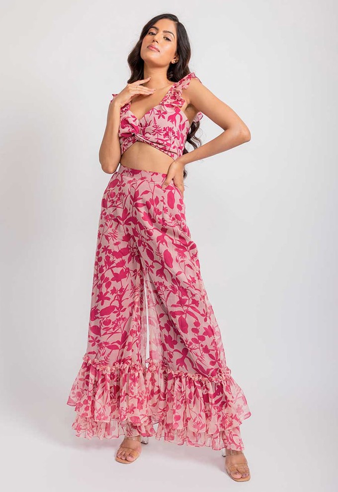 Pink Chiffon Co-Ord Set from Urbankissed