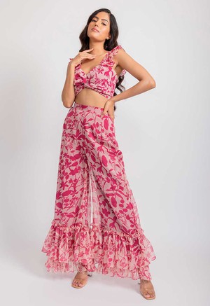 Pink Chiffon Co-Ord Set from Urbankissed