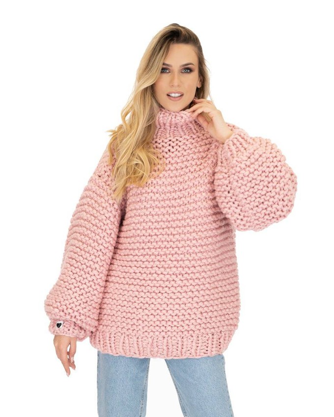 Turtle Neck Sweater - Pink from Urbankissed