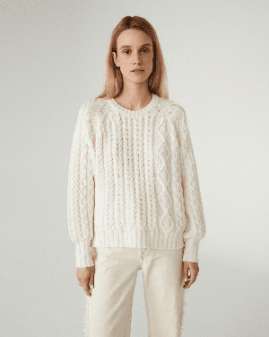 Harmonija: Sea Salt Merino Wool Sweater from Urbankissed