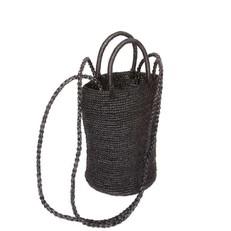 Raffia Summer Basket Bag in Black via Abury