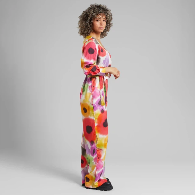 Wrap Jumpsuit Farsta Abstract Floral Multi color from The Blind Spot