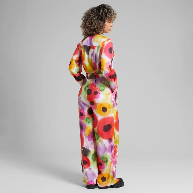 Wrap Jumpsuit Farsta Abstract Floral Multi color from The Blind Spot