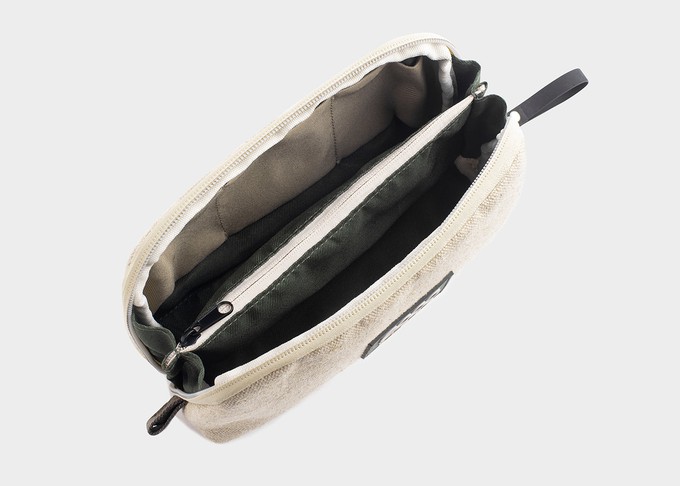 Accessory & Tech Pouch in beige hemp from 8000kicks