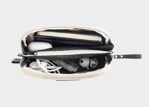 Accessory & Tech Pouch in beige hemp from 8000kicks