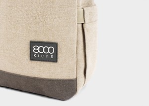 Small Hemp Backpack in Beige and Green from 8000kicks