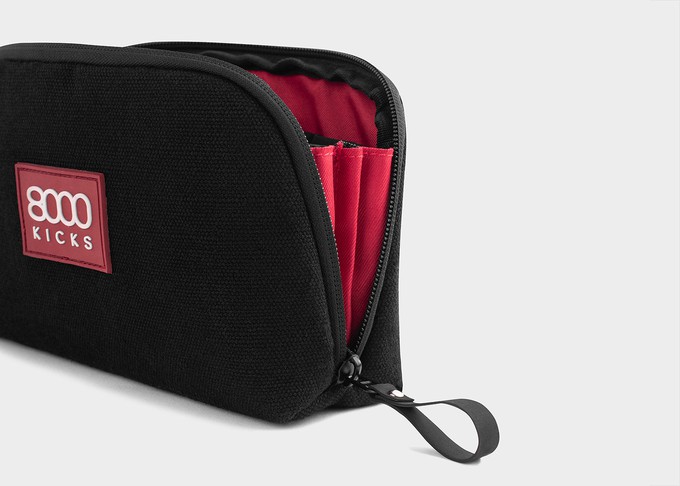 Accessory & Tech Pouch in black hemp from 8000kicks