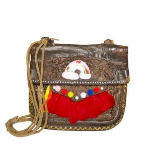 Upcycled Vintage Leather Berber Bag "Woodstock" from Abury
