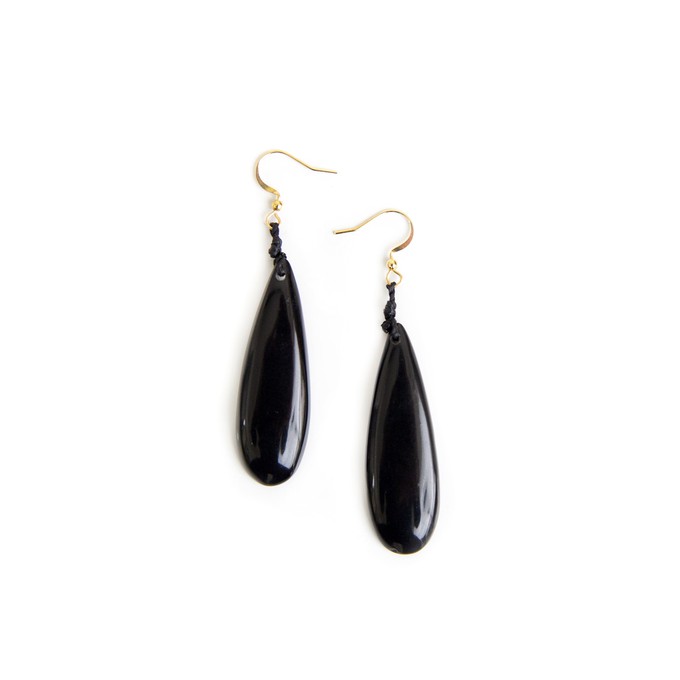 Teardrop Tagua Earrings from Abury
