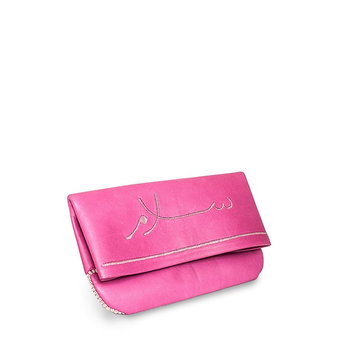 Salam Peace Evening Clutch Bag in Pink, Rosé from Abury