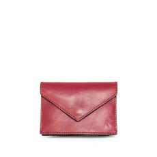 Leather Business Card Holder in Red via Abury