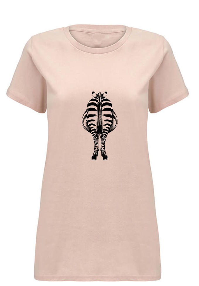 Nude pink print T-shirt biologisch katoen from ADD.U