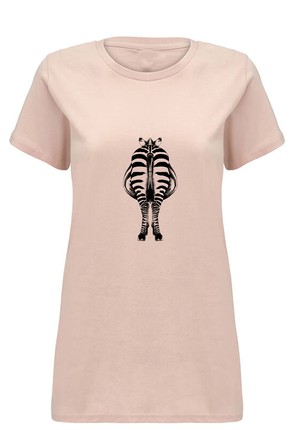 Nude pink print T-shirt biologisch katoen from ADD.U