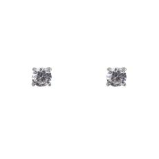 It's a Stone Thing | Earstud Small | Zilver Zirkonia via AdornPay