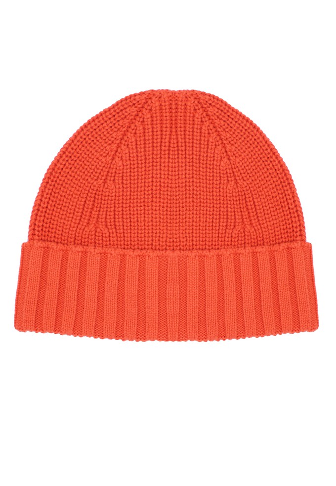 Organic cotton knit hat MORA in red from AFORA.WORLD