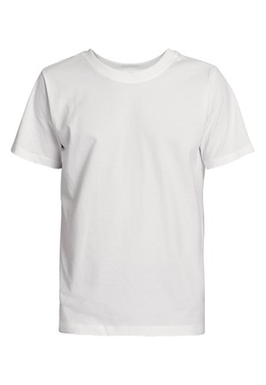 Organic cotton regular fit t-shirt KOS in white from AFORA.WORLD
