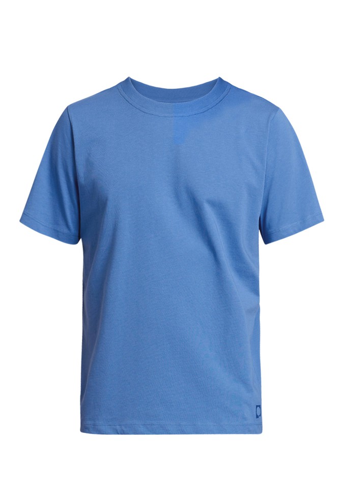 Organic cotton regular fit t-shirt KOS in blue from AFORA.WORLD