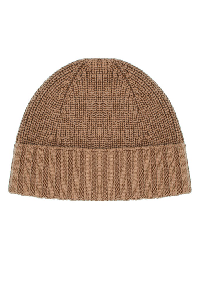 Organic cotton knit hat MORA in brown from AFORA.WORLD