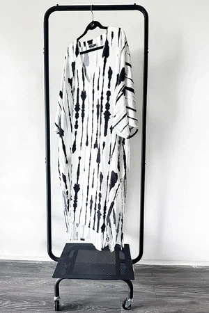 Maxi zomerjurk zwart wit from Aimmea