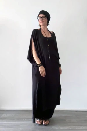 Maxi jurk met splitjes in mouw from Aimmea