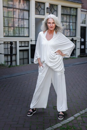 Stretchbroek wijde pijp Ecovero from Aimmea