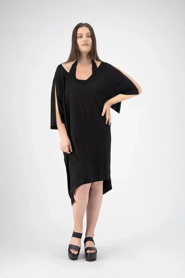 Maxi jurk met splitjes in mouw from Aimmea