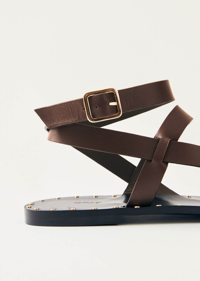 Tallula Brown Leather Sandals from Alohas