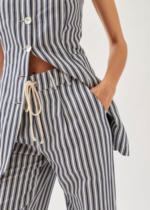 Suzette Stripes Blue And White Trousers from Alohas