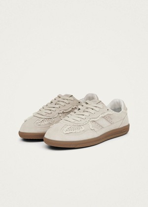 Tb.490 Crochet Cream Leather Sneakers from Alohas Tb.490 Crochet Cream Leather Sneakers from Alohas