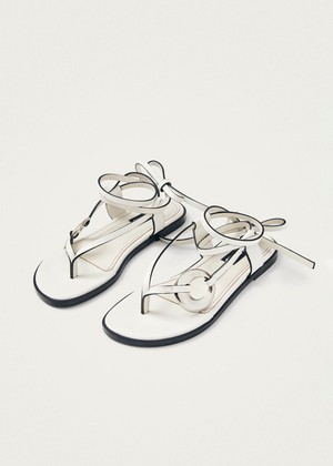 Morosia White Leather Sandals from Alohas