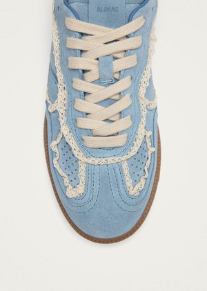 Tb.490 Crochet Blue Leather Sneakers from Alohas