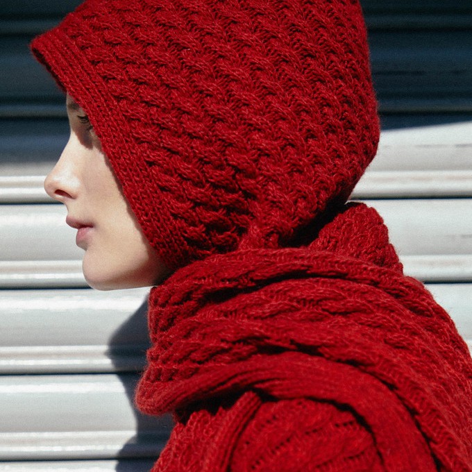 Kylie Red Tricot Scarf from Alohas