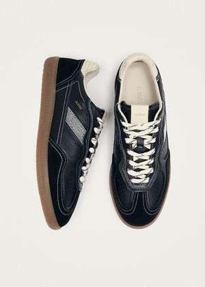 Tb.490 Rife Grain Black & Cream Leather Sneakers from Alohas