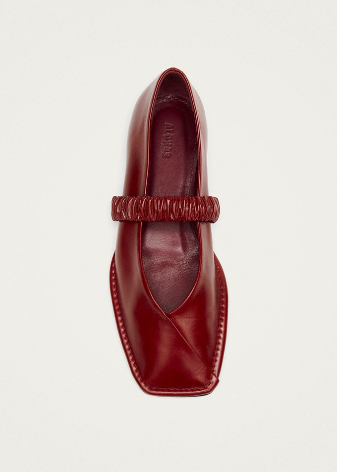 Lautan Red Leather Ballet Flats from Alohas