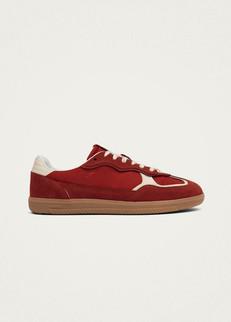 Tb.490 Rife Sheen Red Leather Sneakers via Alohas