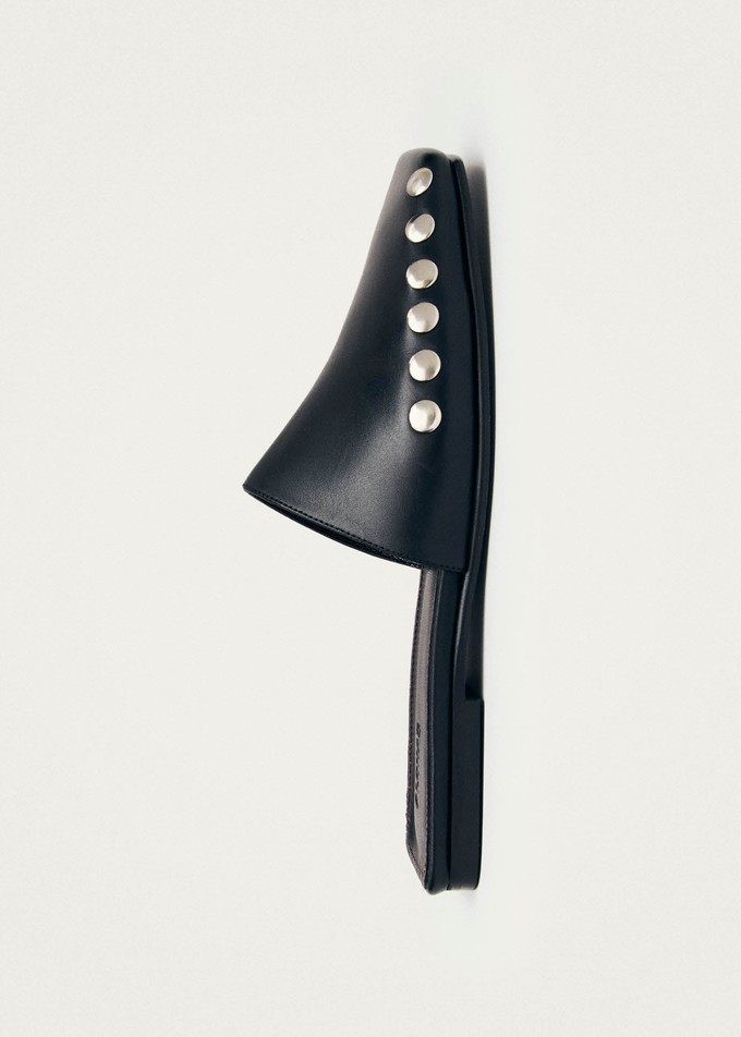 Kelly Black Leather Mules from Alohas