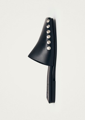 Kelly Black Leather Mules from Alohas