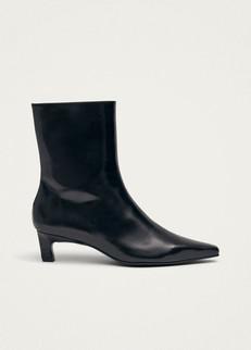 Ambar Rift Black Leather Ankle Boots via Alohas
