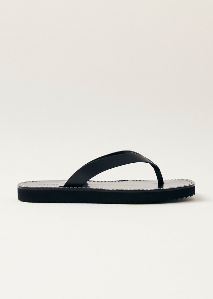 Liora Black Leather Sandals from Alohas