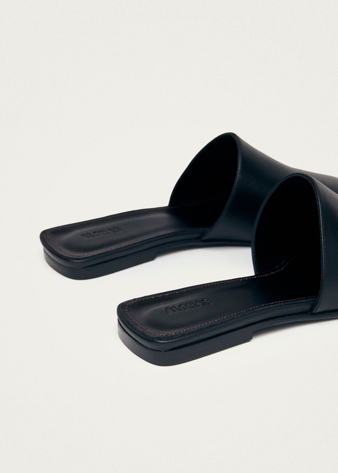 Kelly Black Leather Mules from Alohas