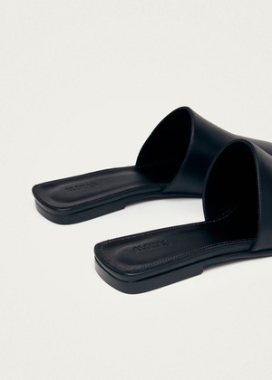 Kelly Black Leather Mules from Alohas