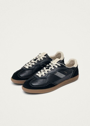 Tb.490 Rife Grain Black & Cream Leather Sneakers from Alohas