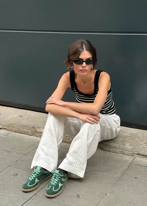 Tb.490 Rife Green Tones Leather Sneakers from Alohas